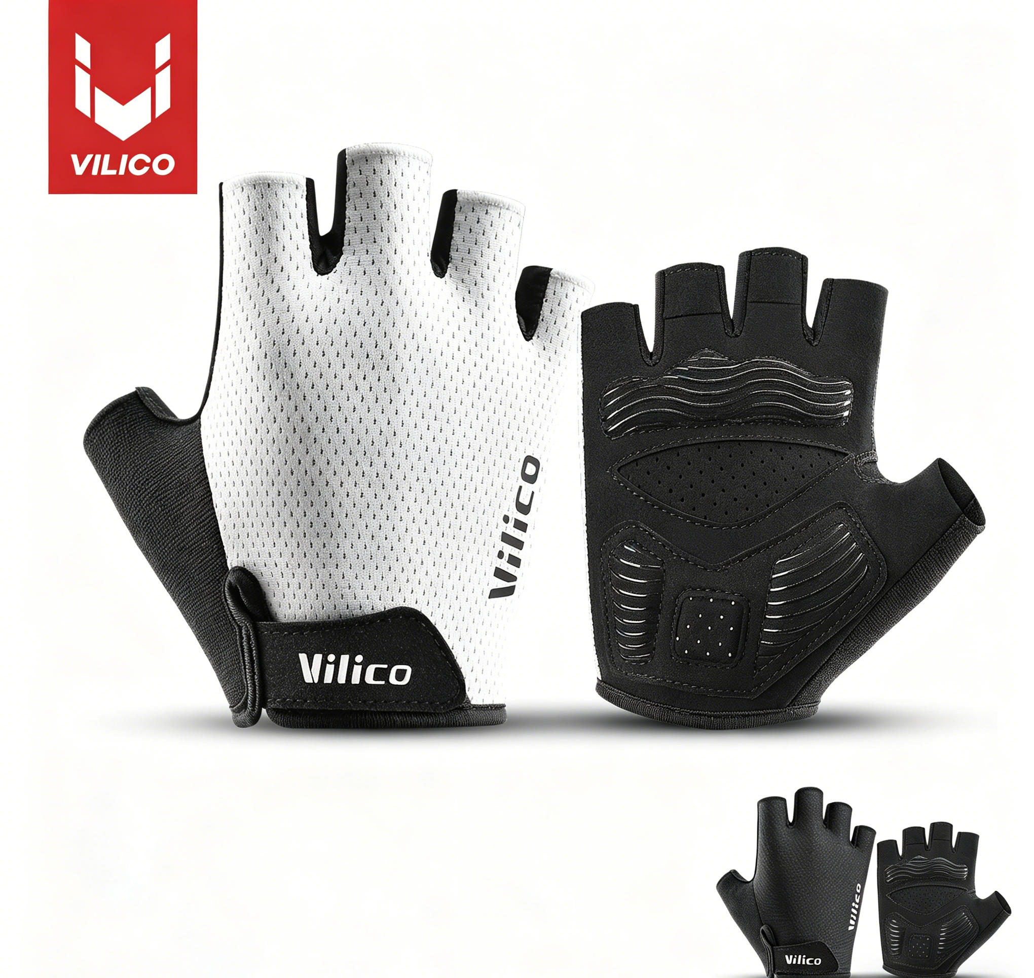 Workout Glove Gym - VILICO Breathable Half Finger Cycling Gloves