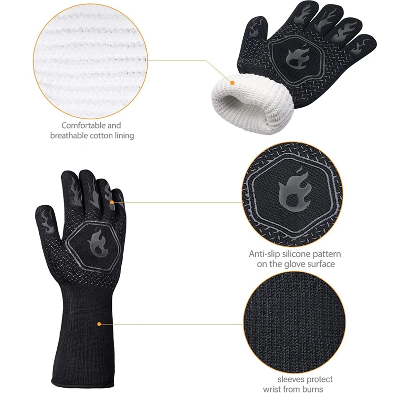 1 Pair Oven Gloves, Oven Mitts - огляд і ціна Heat Resistant Glove