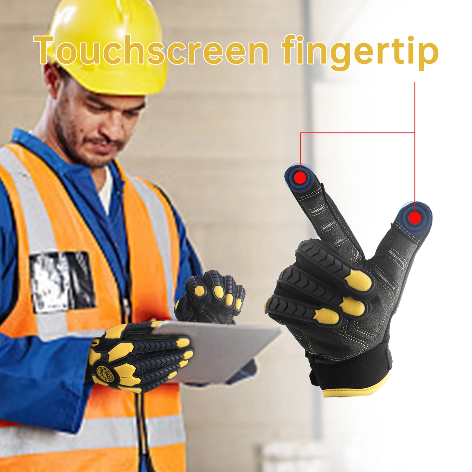 Heavy Duty Work Gloves, Cut 6  - огляд і ціна Work Glove Impact