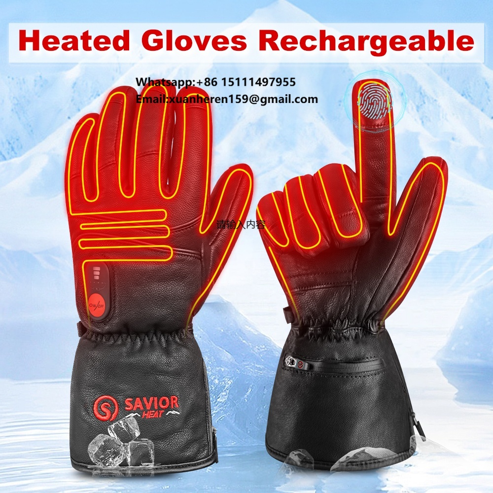 Heated Leather Gloves Men Wome - огляд і ціна Ski Glove Waterproof