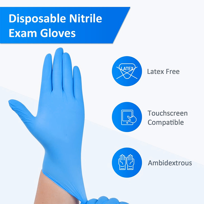100PCS Blue Nitrile Disposable - огляд і ціна Nitrile Mechanic Glove