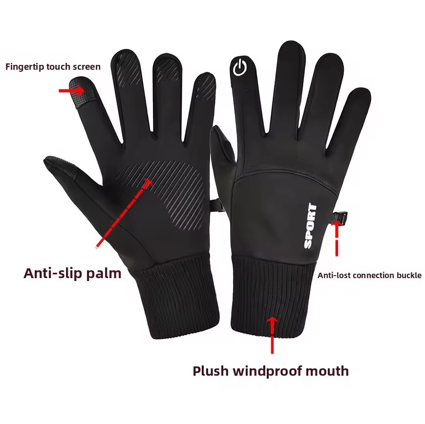 Black Winter Warm Full Fingers - огляд і ціна Ski Glove Waterproof
