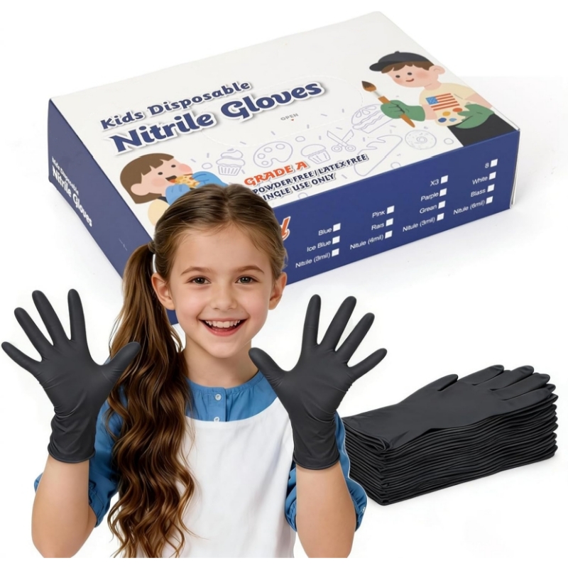 Kids Black Nitrile Disposable  - огляд і ціна Nitrile Mechanic Glove