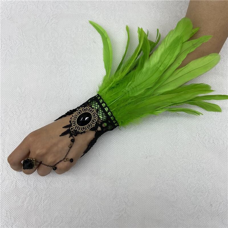 Halloween Feather Lace Gloves  - огляд і ціна Motorcycle Glove Knuckle