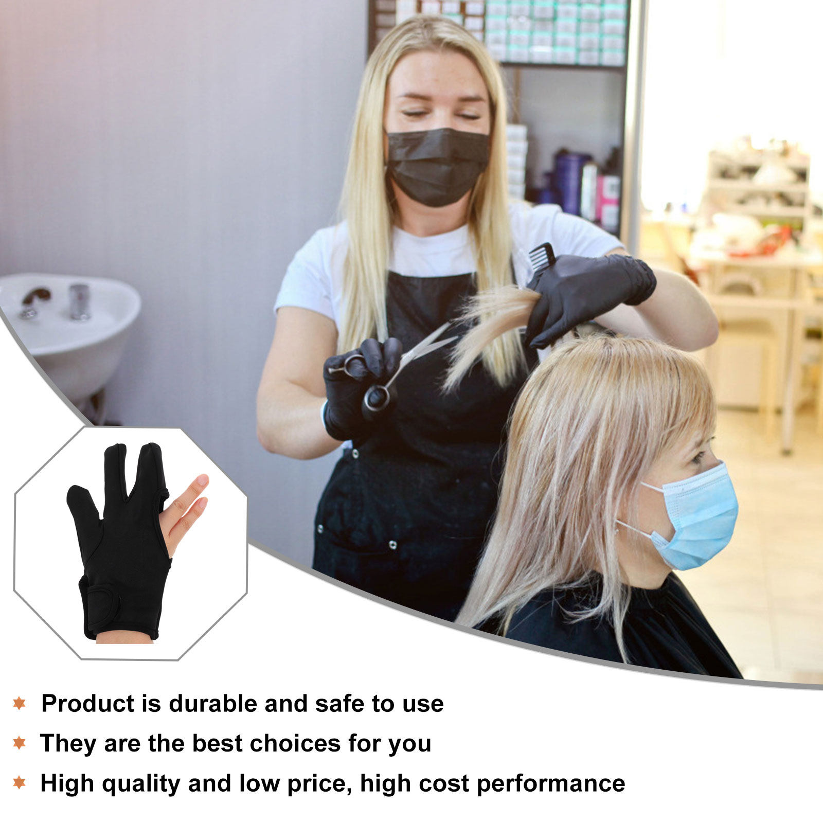 Hairdressing Glove 3 Fingers H - огляд і ціна Heat Resistant Glove